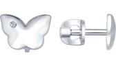 Серебряные сережки-пусеты (гвоздики) для девочек SOKOLOV 87020001_s с бриллиантами
