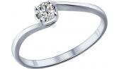 Серебряное помолвочное кольцо SOKOLOV 89010026_s с фианитом