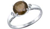 Серебряное кольцо SOKOLOV 92011014_s с раухтопазом, фианитами