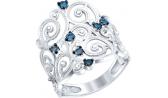 Женское серебряное кольцо SOKOLOV 92011340_s с топазами