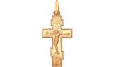 Серебряный православный крестик с распятием SOKOLOV 93120018_s
