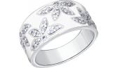 Серебряное кольцо SOKOLOV 94010236_s с эмалью с фианитами