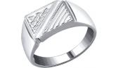 Мужская серебряная печатка перстень SOKOLOV 94010967_s с фианитами