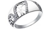 Серебряное кольцо SOKOLOV 94011036_s с эмалью с фианитами