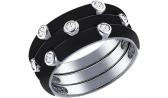 Серебряное наборное кольцо SOKOLOV 94011146_s с эмалью с фианитами