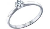 Серебряное помолвочное кольцо SOKOLOV 94011296_s с фианитом
