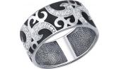 Серебряное кольцо SOKOLOV 94011342_s с эмалью с фианитами