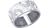 Серебряное кольцо SOKOLOV 94011343_s с эмалью с фианитами