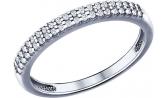 Серебряное наборное кольцо SOKOLOV 94011536_s родиевое покрытие с фианитами