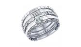 Серебряное наборное кольцо SOKOLOV 94011707_s с фианитами