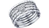 Серебряное наборное кольцо SOKOLOV 94011708_s с фианитами