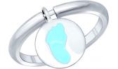 Серебряное кольцо на рождение ребенка SOKOLOV 94011776_s с эмалью