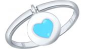 Серебряное кольцо на рождение ребенка SOKOLOV 94011816_s с эмалью
