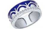 Серебряное кольцо SOKOLOV 94011950_s с эмалью с фианитом