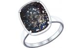 Серебряное кольцо SOKOLOV 94012061_s с кристаллом Swarovski