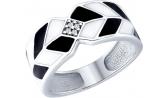 Серебряное кольцо SOKOLOV 94012162_s с эмалью с фианитами