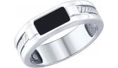 Мужская серебряная печатка перстень SOKOLOV 94012169_s с ониксом