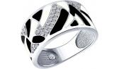 Серебряное кольцо SOKOLOV 94012192_s с эмалью с фианитами