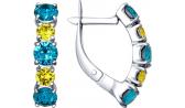 Серебряные серьги SOKOLOV 94022536_s с кристаллами Swarovski