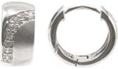 Серебряные серьги кольца Element47 by JV AE3957Z/R5 с цирконием