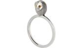 Серебряное кольцо Алхимия AL-Owl-ring-s с желтыми сапфирами