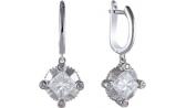 Серебряные серьги Национальное Достояние ALE-195-nd с цирконами