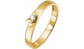Золотое помолвочное кольцо КЮЗ Дельта BR110723L с бриллиантом