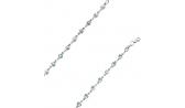 Серебряный браслет цепь Ювелирные Традиции Br620-011-19T с топазами, фианитами