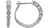 Серебряные серьги кольца конго Национальное Достояние Ec6829r-nd с цирконами