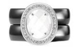 Керамическое кольцо Национальное Достояние FRSR1659-nd с ювелирным стеклом, цирконами