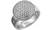Серебряный перстень Эстет G16K1512436D с цирконием