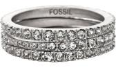 Стальное наборное кольцо Fossil JA5727797 с кристаллами