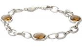 Серебряный браслет цепь Fossil JFS00026040 со стеклом
