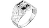 Мужская серебряная печатка перстень Серебро России K-2061-51610 с ониксом