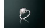 Серебряное кольцо Maysaku K-630671 с жемчугом, цирконами
