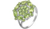 Серебряное кольцо Ювелирные Традиции K620-2025HR с хризолитами