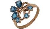 Серебряное кольцо Ювелирные Традиции K629-3445TL с топазами London Blue