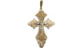 Золотой православный крест с распятием Ювелирные Традиции KR100-3944