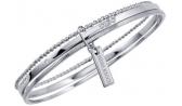 Серебряный жесткий браслет Nina Ricci NR-70152971108063 с цирконами