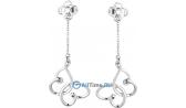 Серебряные длинные серьги Nina Ricci NR-70174281108000 с цирконием