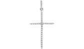 Женский серебряный декоративный крест Серебро России P-035-45487 с фианитами