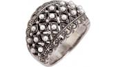 Серебряное кольцо Винтаж RKR023 с жемчугом, марказитами