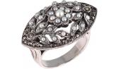 Серебряное кольцо Винтаж RKR034 с жемчугом, марказитами