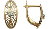 Золотые серьги Ювелирные Традиции, украшение S112-3991 с бриллиантами
