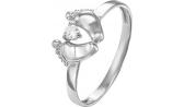 Серебряное кольцо на рождение ребенка КЮЗ Дельта S114740 с фианитом