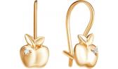Детские золотые серьги Ювелирные Традиции S130-4359 с фианитами