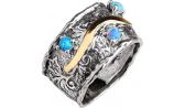 Серебряное кольцо Yaffo SAR1059 с искусственными опалами
