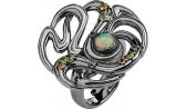 Серебряное кольцо Algenda SET7-R с хризолитами, цаворитами, цитринами, опалом