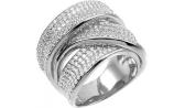 Серебряное кольцо Национальное Достояние SIDM1093R-nd с фианитами