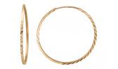 Золотые серьги кольца конго Эстет T1S71143535